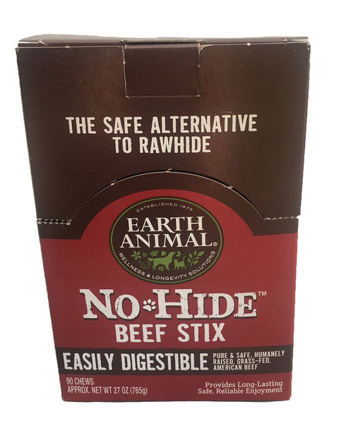 Earth Animal No Hide Beef Chews Dog Treats;90 Count