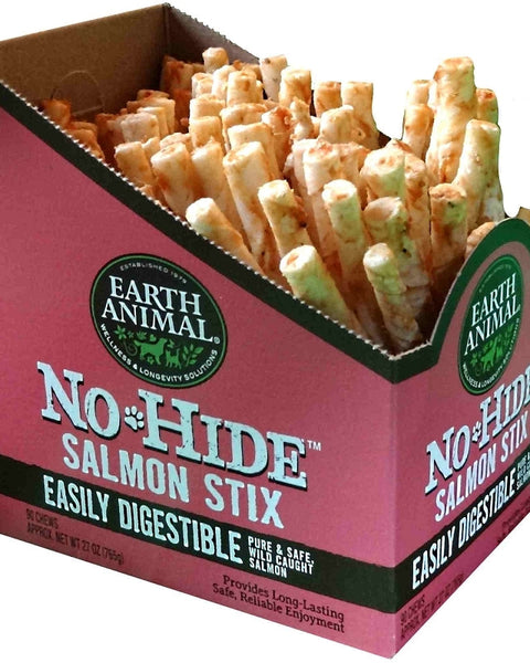 Earth Animal No Hide Salmon Chews Dog Treats; 90 Count Box