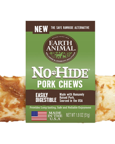 Earth Animal Dog No-Hide Pork 4 Inches (Case Of 24)