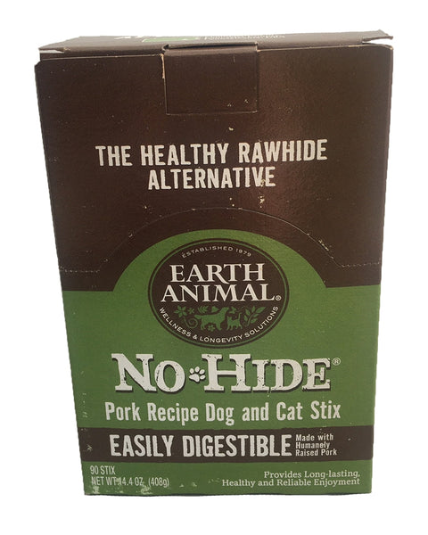 Earth Animal No Hide Pork Chews Dog Treats,90 Count