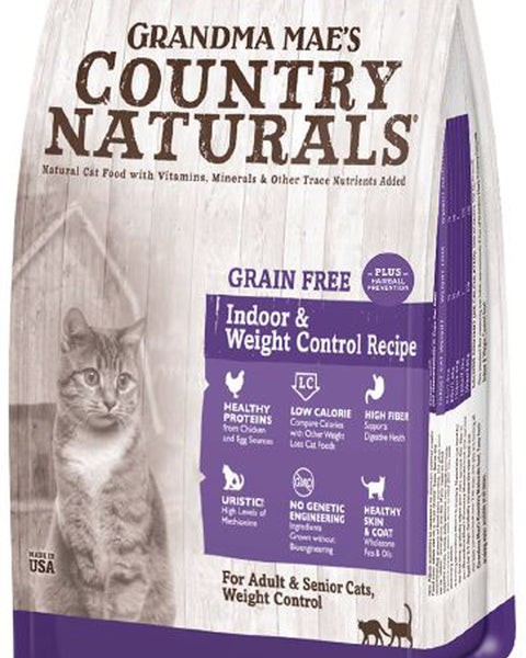 Grandma Mae's Country Naturals Grain Free Indoor & Weight Control Dry Cat Food Chicken 1ea/12 lb