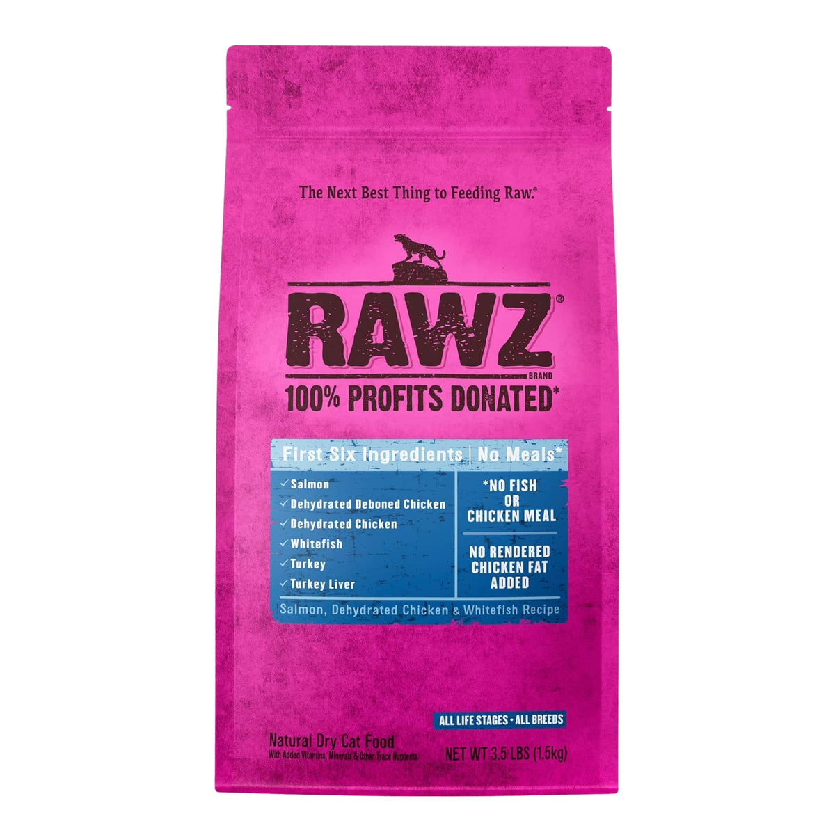 Rawz Cat Salmon Chicken Whitefish.3.5Lb Meal Free