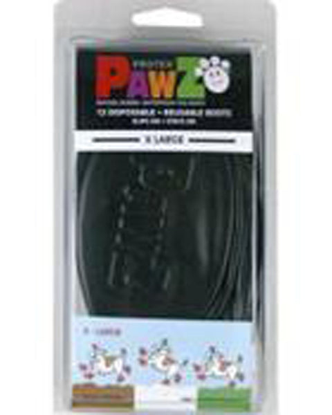 Pawz Dog Boots Black Extra Large