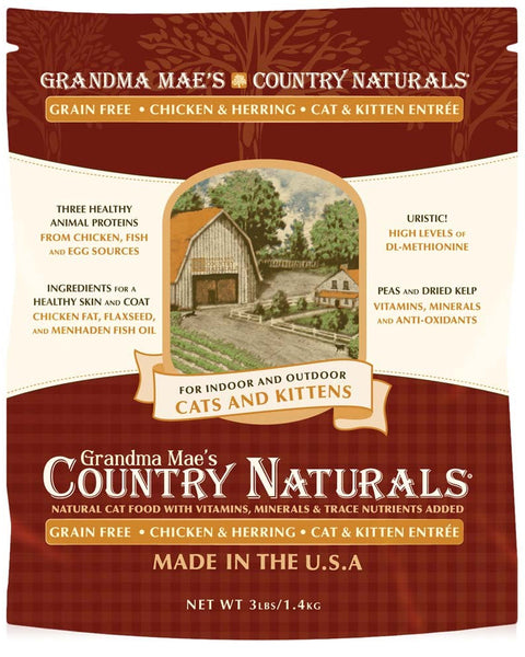 Grandma Mae's Country Naturals Grain Free Dry Cat Food Chicken 1ea/3 lb