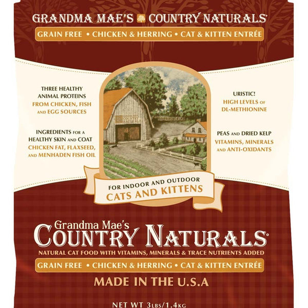 Grandma Mae's Country Naturals Grain Free Dry Cat Food Chicken 1ea/3 lb