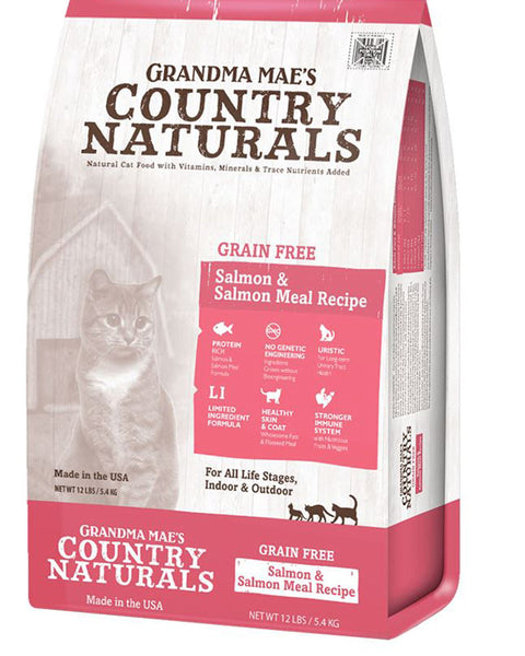 Grandma Mae's Country Naturals Grain Free Dry Cat Food Salmon 1ea/12 lb