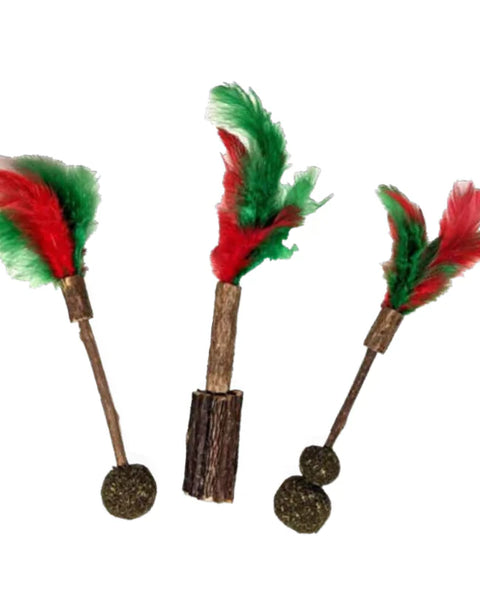 Spot Holiday Silver Vine Cat Corded Stick Toy Assorted