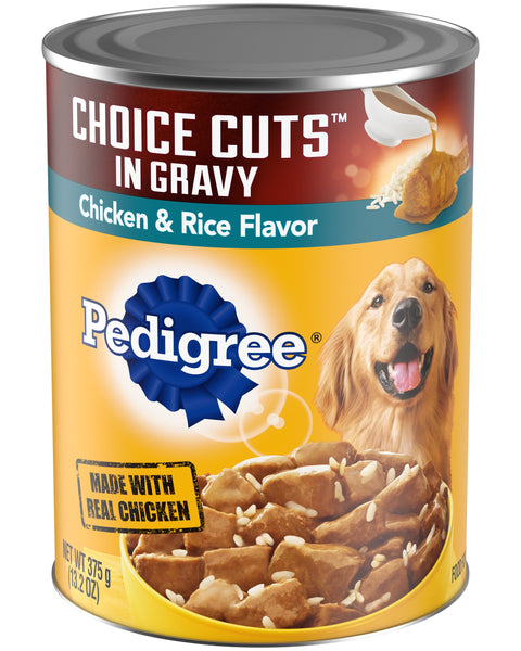 Pedigree Choice Cuts Chicken and Rice Dog Food 12Ea/13.2 Oz, 12 Pk