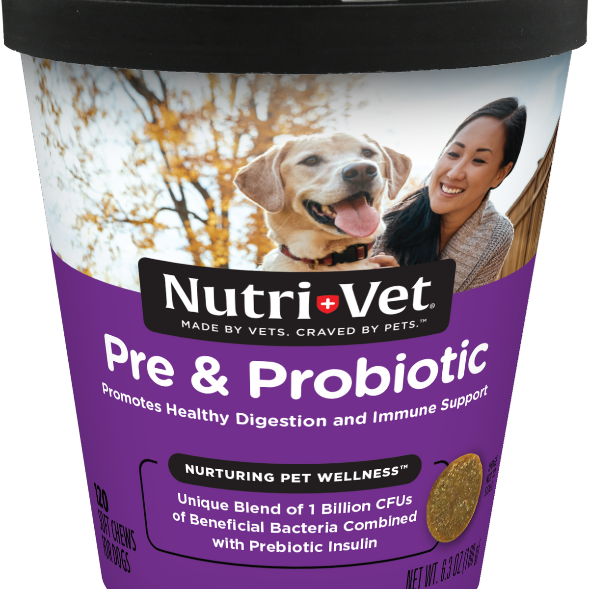 NutriVet Pre and Probiotics Soft Chews for Dogs 1ea/120 ct