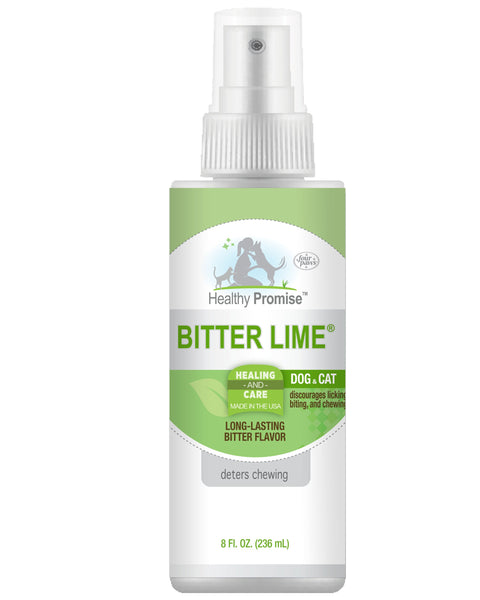 Four Paws Healthy Promise Bitter Lime Anti Chew Spray For Dogs and Cats Bitter Lime Flavor 8 Oz
