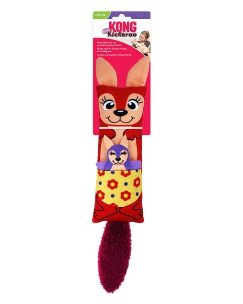 KONG Kickeroo Kanga Catnip Toy Red 1ea/One Size